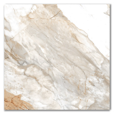 Royal Carrara Gold Polished Porcelain Marble Effect Tile 60x60